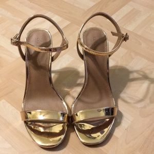 ASOS Wide Fit Nova barely there heel, rose gold